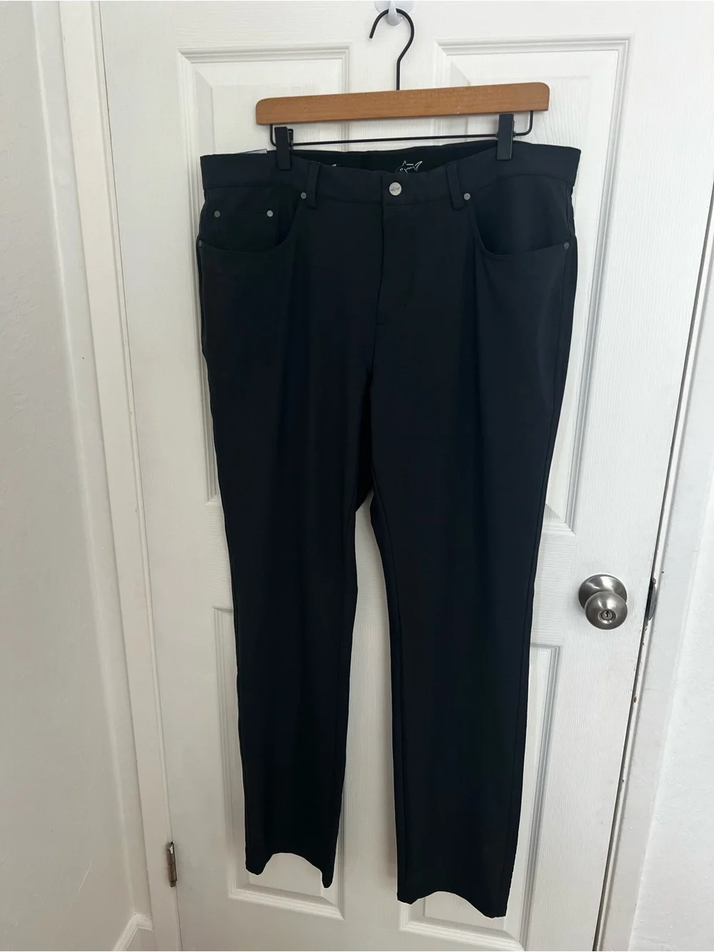 Greg Norman Collection Men's Black Chinos